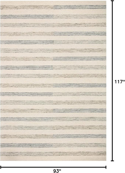 Loloi Chris Loves Julia Chris Collection CHR-05 Ivory/Slate 7'-9'' x 9'-9'', .50" Pile Height, Area Rug