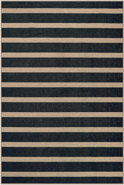 Lahome Striped Easy Jute Entryway Rug, 2x3 Kitchen Rugs Non Slip Washable Indoor Outdoor Door Mat, Farmhouse Neutral Lightweight Non Shedding Small Carpet for Entry Welcome Door