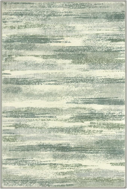 Modern Abstract Entryway Rug Indoor 2x3 Washable Rug Non-Slip Soft Small Area Rug Sage Green Grey Kitchen Mats Thin Print Faux Wool Floor Carpet Throw Rugs for Entrance Bedroom