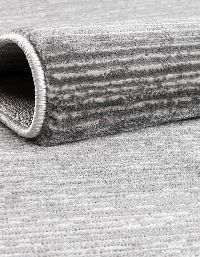 Unique Loom Finsbury Collection Area Rug - Kate (5' 3" x 8' Oval, Gray/ Ivory)