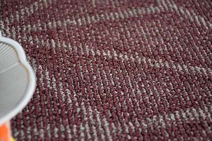 Furnish my Place Geometrical Pattern Indoor/Outdoor Refine Burgundy Abstract Area Rug, Doorway Mat, Contemporary Rug for Living Room, Entryway, Made in USA - 4' x 12' Oval