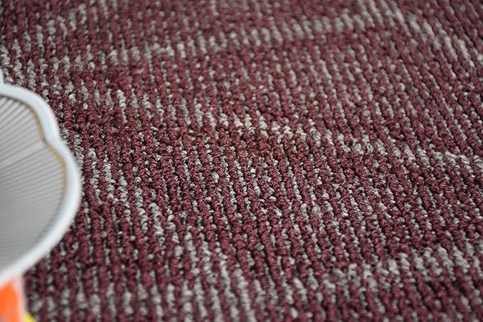 Furnish my Place Geometrical Pattern Indoor/Outdoor Refine Burgundy Abstract Area Rug, Runner Rug, Hallway Entry Carpet, Contemporary Rug for Living Room, Dining Room, Made in USA - 4' x 12'