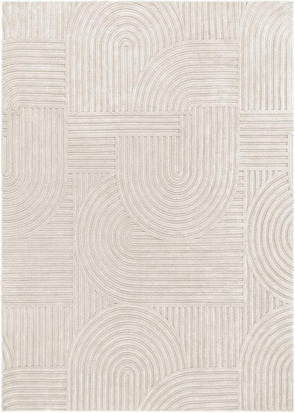 Pauwer 5x7 Washable Area Rugs for Living Room Modern Beige Solid Color Soft Fluffy Rugs for Bedroom Non Slip Boho Accent Indoor Mat Floor Carpet Cover for Kids Room Dining Room Kitchen Office