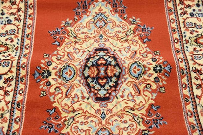Unique Loom Reza Collection Traditional Persian Style Area Rug, 3 ft x 16 ft 5 in, Terracotta/Ivory