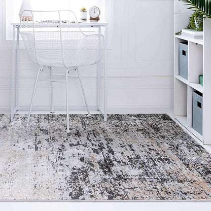 Rugs.com Leipzig Collection Area Rug – 5X8 Beige Low-Pile Rug Perfect for Bedrooms, Dining Rooms, Living Rooms