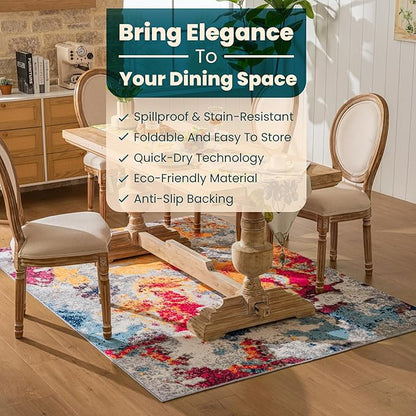 Istana 5x7 Area Rug - Multi Colors Rugs for Living Room 5x7 - Foldable Rugs for Bedroom - Stain Resistant Washable Rug - Eco-Friendly Boho Area Rugs - Easy to Clean Living Room Rug