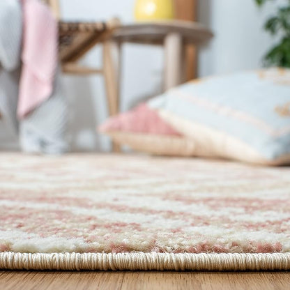 SAFAVIEH Adirondack Collection Area Rug - 6' x 9', Rose & Gold, Modern Diamond Distressed Design, Non-Shedding & Easy Care, Ideal for High Traffic Areas in Living Room, Bedroom (ADR131Q)