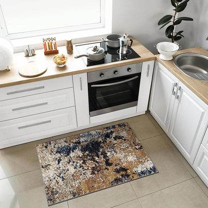 Keen Home Design Area Rugs - 2x3 Non-Shedding, Abstract Rugs for Kitchen, Living Room, Bedroom, Dining Room, Entryway - Size: 2' x 3', Multi