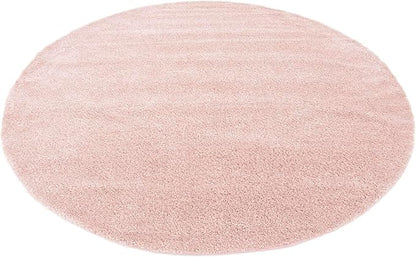 Unique Loom Solo Collection Area Rug - Calabasas (7' 10" Round, Pink)