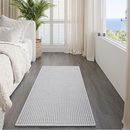 Boho 2x5 ft Hallway Runners Rug Washable Long Woven Kitchen Runner Mat Rugs Non Slip, Soft Entryway Laundry Hall Runner Floor Carpet for Indoor Backdoor Bedroom Kitchen Living Room, Gray