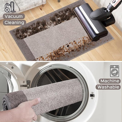 Machine Washable Kitchen Rug 24" x 36", Non Slip Kitchen Mat for Floor, Absorbent Entrance Throw Rug for Bedroom, Hallway, Bathroom, Door