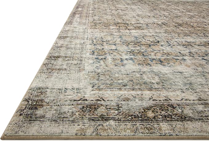 Loloi Amber Lewis Morgan Collection MOG-02 Navy/Sand 11'-6" x 18' 38" Thick Area Rug feat. CloudPile, Neutral, Room Décor, Vintage Inspired, Livingroom, Bedroom, Dining Area