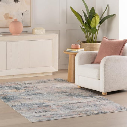 Dash & Albert Blaire Mineral Machine Washable Rug, 7.5 X 9.5 Feet, Multicolored Graphic Pattern