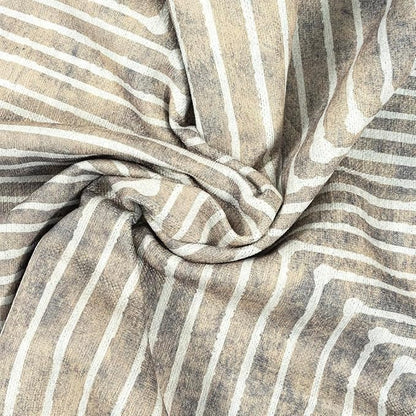 GLN Rugs Contemporary Collection - Machine Washable Area Rug, Contemporary Washable, Non Slip, Low Pile Chenille Rug, Living Room, Bedroom, Kitchen Rug (2'6" x 7' Lines Cream)