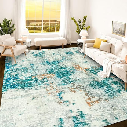 Istana 9x12 Area Rug - Green 9 x 12 Area Rugs for Living Room - Foldable 9x12 Rugs for Bedroom/Living Room Rug - Stain Resistant Washable Rugs - Eco-Friendly Area Rugs