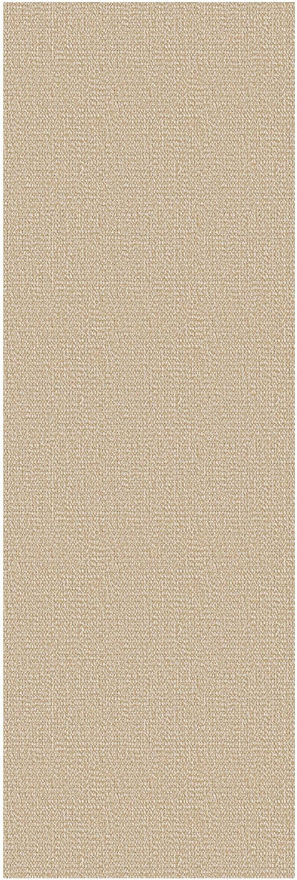 EARTHALL Washable Runner Rug 2x6 Ft Non Slip Runners for Hallways Cotton Rubber Backed Kitchen Runner Braided Indoor Floor Carpet Runners for Entryway, Hallway, Kitchen, Bedroom, Golden Beige/White