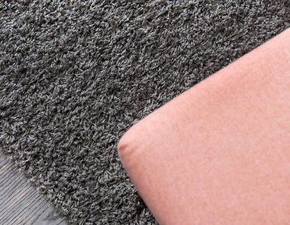 Unique Loom Solid Shag Collection Area Rug (9' x 12' Rectangle, Graphite Gray)