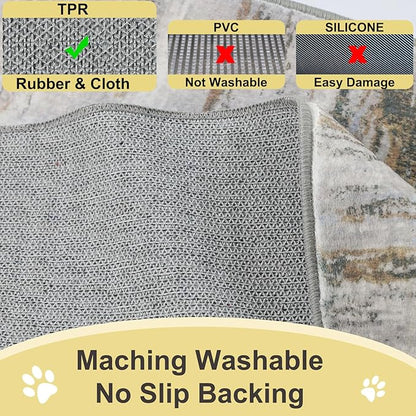 COMSLE Door Mat Soft Absorbent Indoor Front Entryway Rug Machine Washable Entrance Mats for Muddy Paws Non Slip Throw Rugs 36" x 60" Doormat for Inside Foyer Bedroom - Yellow