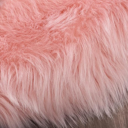 Latepis Pink Rugs for Bedroom Girls Round Rugs 8ft Large Area Fluffy Circle Plush Shaggy Rug Washable Faux Fur Rug for Living Room Nursery Play Tent Floor Home Decor
