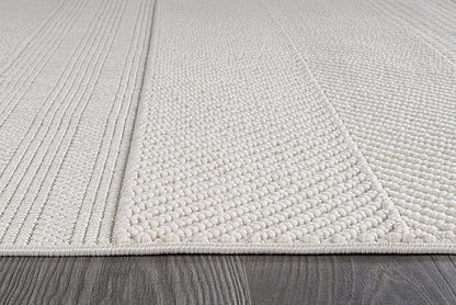 Beverly Rug Micro Loop Large Area Rug White 10x14 Modern Luxury Boho Geometric Durable Indoor Area Rugs for Living Dining Room Office Stain Resistant Non Shedding Casual Indoor Carpet White 10 x 14