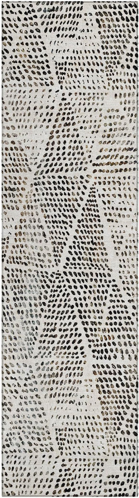 Addison Rugs Chantille ACN591 Ivory 2'3" x 7'6" Indoor Outdoor Hallway Runner Rug, Stain Resistant Washable Kitchen Area Carpet for Bathroom, Laundry and Bedroom Rug