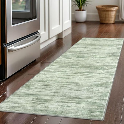 2x5 Modern Abstract Runner Rug for Hallways, Lime Green Super Soft Hallway Decor Kitchen Rugs with Non-Slip, Non-Shedding Washable Rug for Hallways Entryway Bedroom Indoor