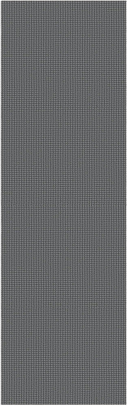 Braided Runner Rug 2x7 Ft Washable Runners for Hallways Non Slip Rubber Backed Kitchen Runners Cotton Entryway Runner Indoor, Woven Floor Carpet for Hall Kitchen Bedroom, Dark Grey/Grey