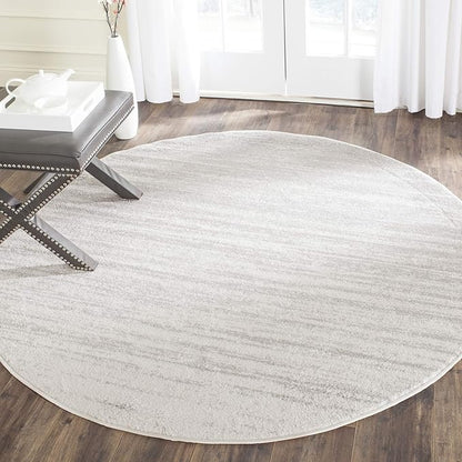 SAFAVIEH Adirondack Collection Area Rug - 6' Round, Cream & Purple, Modern Ombre Design, Non Shedding & Easy to Clean, Ideal for Living Room, Bedroom, Office, Dining Space (ADR113L)