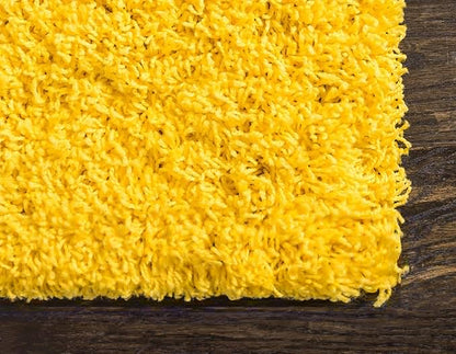 Unique Loom Solid Shag Collection Area Rug (3' 3" x 5' 3" Rectangle, Tuscan Sun Yellow)