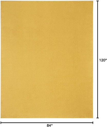 Nourison Home Nourison Essentials Yellow 7' x 10' Area Rug - Easy Clean, Non Shedding, Bed Room, Living Room, Dining Room, Kitchen (7' x 10')