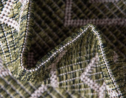 Unique Loom Outdoor Trellis Collection Area Rug - Tribal Trellis (7' 10" x 11' 4" Rectangle, Green/ Natural)
