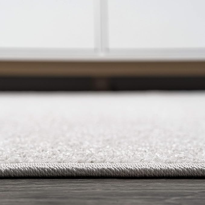 JONATHAN Y Haze Solid Low-Pile Ivory Indoor Area Rug 6x9, Coastal,Bohemian,Minimalist,Classic, Easy-Cleaning for Living Room,Bedroom,Kitchen,Pet Friendly,Non-Shedding (SEU100D-6)