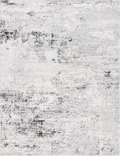 Rugs.com Leipzig Collection Area Rug – 9X12 Grey Low-Pile Rug Perfect for Living Rooms, Large Dining Rooms, Open Floorplans