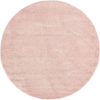 Unique Loom Solo Collection Area Rug - Calabasas (7' 10" Round, Pink)