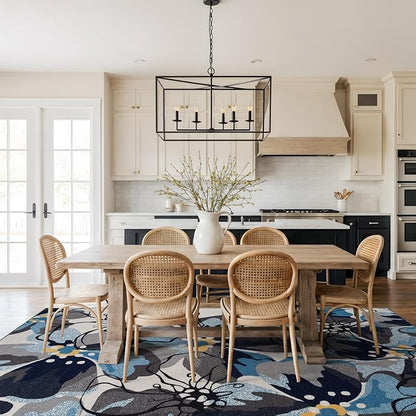 Rugshop Gray Large Floral Non-Slip Area Rug Fade Resistant for Living Room, Dining Room and Large Spaces, 12' x 15'