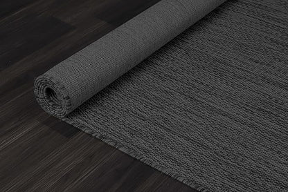 CAMILSON Outdoor Rug 5x7 Modern Area Rugs for Indoor and Outdoor Patios and Porches - Waterproof, Washable, Non-Shedding, Easy-to-Clean Outside Carpet (5 x 7, Solid - Dark Gray)