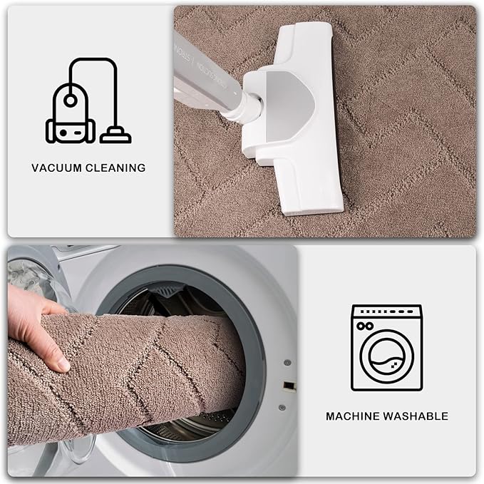 PURRUGS Dirt Trapping Door Mat 24" x 35.5", Non-Slip Machine Washable Entry Rug, Shoe Scraper, Dog Doormat, Super Absorbent Welcome Mat for Front & Back Door, Muddy Wet Shoes & Paws, Grayish Brown