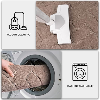 PURRUGS Dirt Trapping Door Mat 24" x 35.5", Non-Slip Machine Washable Entry Rug, Shoe Scraper, Dog Doormat, Super Absorbent Welcome Mat for Front & Back Door, Muddy Wet Shoes & Paws, Grayish Brown