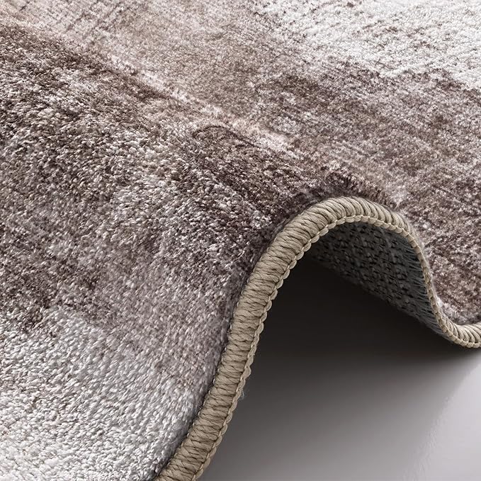 LUMI 8x10 Washable Low-Pile Area Rug for Living Room, Ultra Soft Modern Abstract Rugs Non Slip with Rubber Backing, High Traffic, Stain Resistant Carpets, Ideal for Bedroom, Dining Room, Indoor