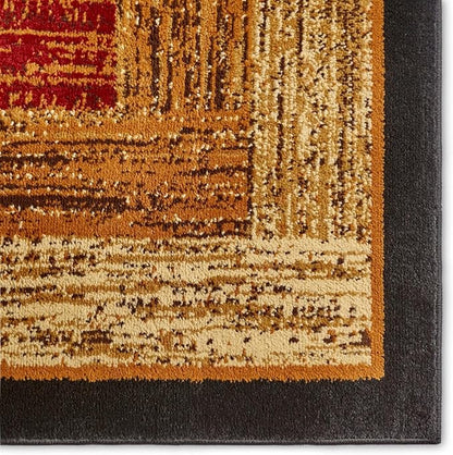Home Dynamix Royalty Vega Contemporary Geometric Area Rug, Black/Brown, 9'2"x12'6"
