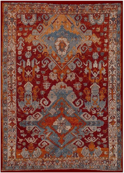 LUXE WEAVERS Moroccan Floral Red 8x10 Area Rug for Living Room
