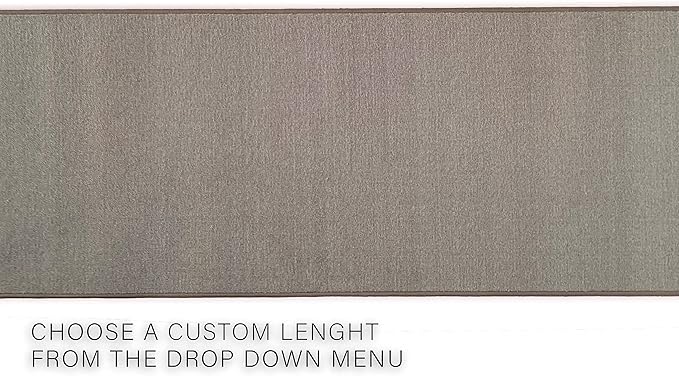 Custom Made Runner Rug Low Pile with Rubber Backing for Kitchen Foyer Hallway Entry Choose Your Length Size 31 Inch Wide Solid and Plain Beige Color (3 feet x 31 Inch)