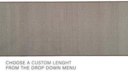 Custom Made Runner Rug Low Pile with Rubber Backing for Kitchen Foyer Hallway Entry Choose Your Length Size 31 Inch Wide Solid and Plain Beige Color (3 feet x 31 Inch)