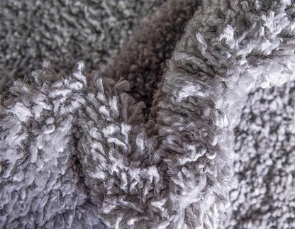 Unique Loom Davos Shag Collection Area Rug - Solid (2' 2" x 8' Runner, Sterling)