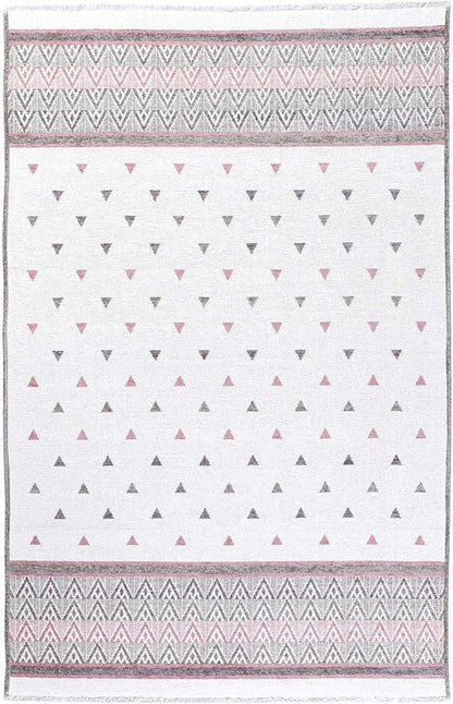 Alfa Rich 3x5 Mauve Gray Off White Washable Area Rugs for Living Room Bedroom Kitchen Decor Runner