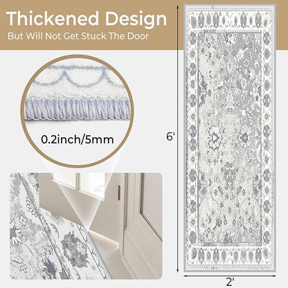 Hallway Runner Rug 2x6ft Washable Kitchen Runner Rug Non-Slip Vintage Soft Carpet Laundry Room Runner Rugs with Rubber Backing for Farmhouse, Entryway, Living Room, Bedroom
