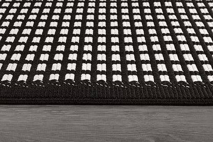 Beverly Rug Micro Loop Area Rug Black/White 5x7 Geometric Modern Luxury Zebra Durable Soft Indoor Rugs for Living Dining Room Office Stain Resistant Non Shedding Casual Indoor Carpet 5 x 7