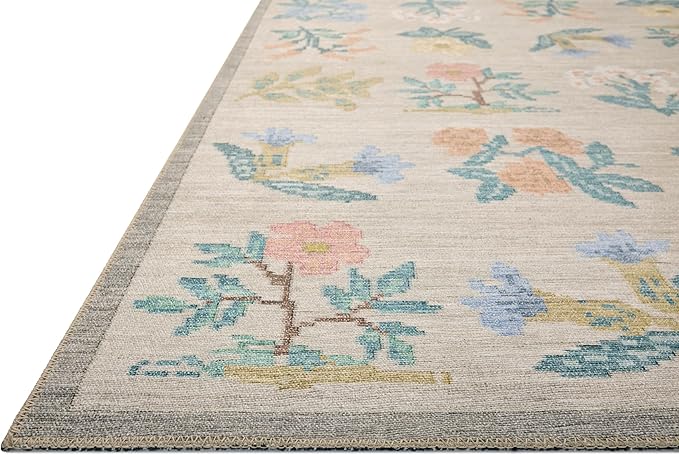 Loloi Rifle Paper Co. Rosa Collection RSA-03 Cream 2'-0" x 5'-0" Accent Rug