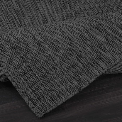CAMILSON Outdoor Rug 10x14 Modern Area Rugs for Large Indoor and Outdoor Patios and Porches - Waterproof, Washable, Non-Shedding, Easy-to-Clean Outside Carpet (10 x 14, Solid - Dark Gray)