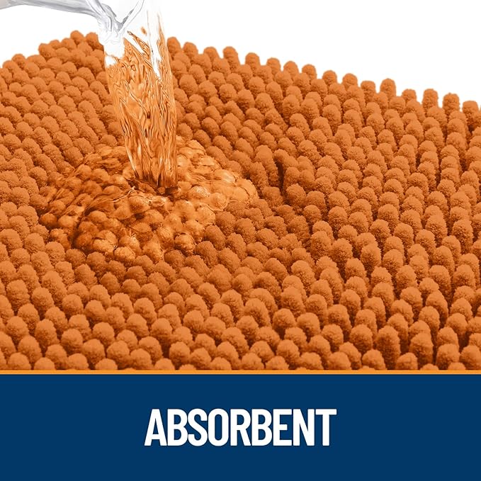 OLANLY Dog Door Mat for Muddy Paws 24x16, Absorbs Moisture and Dirt, Absorbent Non-Slip Washable Doormat, Quick Dry Chenille Mud Mat for Dogs, Entry Indoor Entryway Carpet for Inside Floor, Clay
